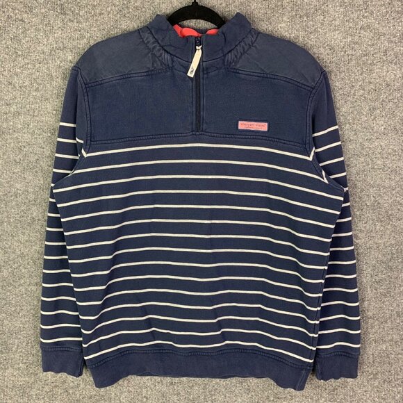 Vineyard Vines Mens Quarter Zip Sweatshirt Pullover Cotton Jacket Coat Size M - Picture 1 of 8